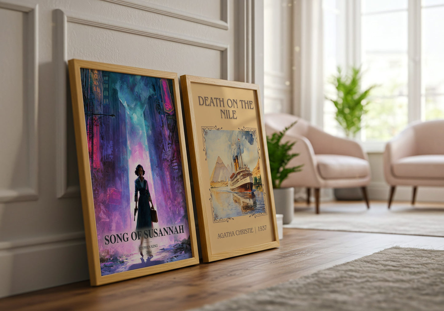 Song Of Susannah watercolour print framed by window – literary home decor