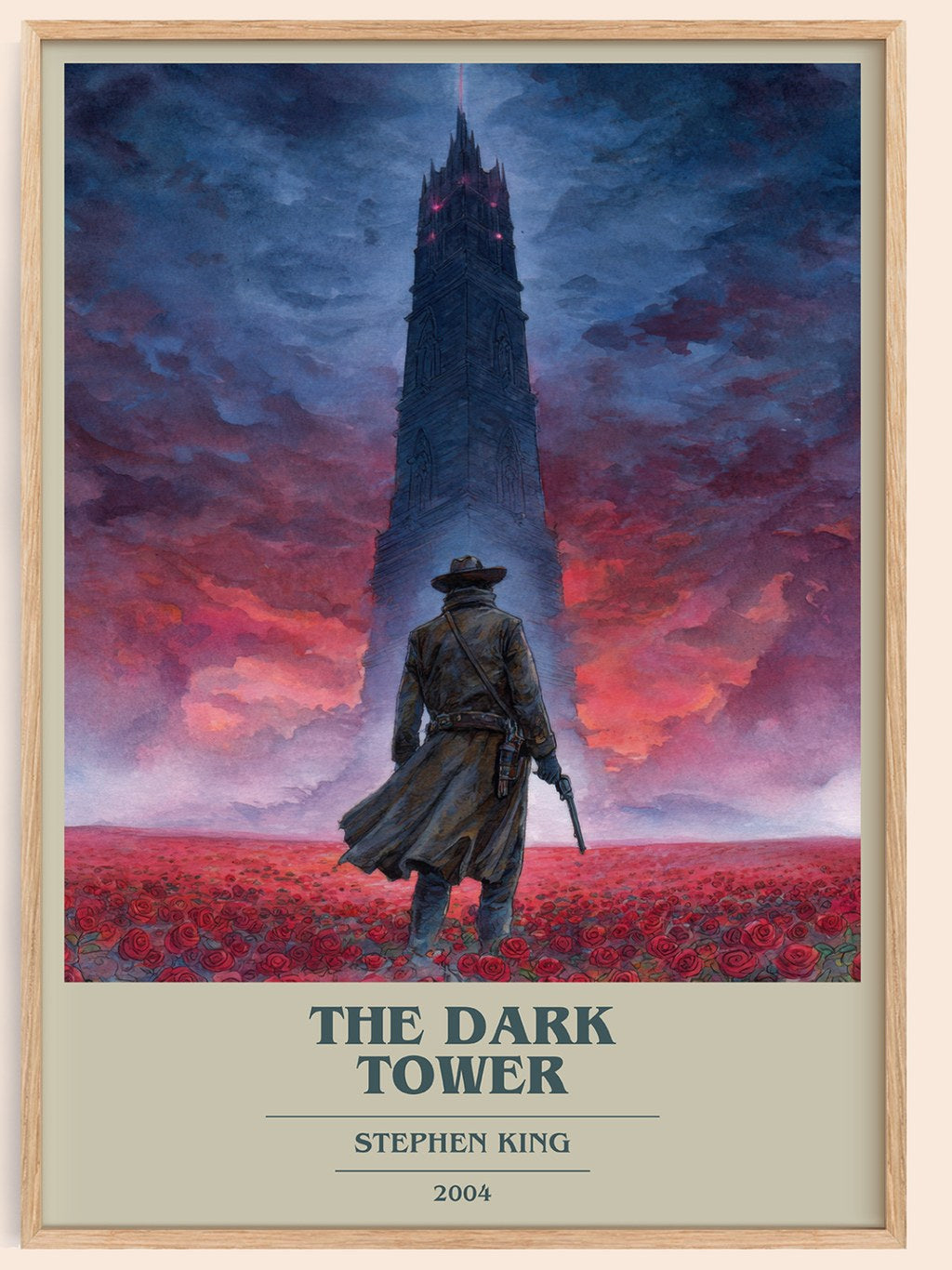 The Dark Tower Book Cover Poster by Stephen King – framed poster