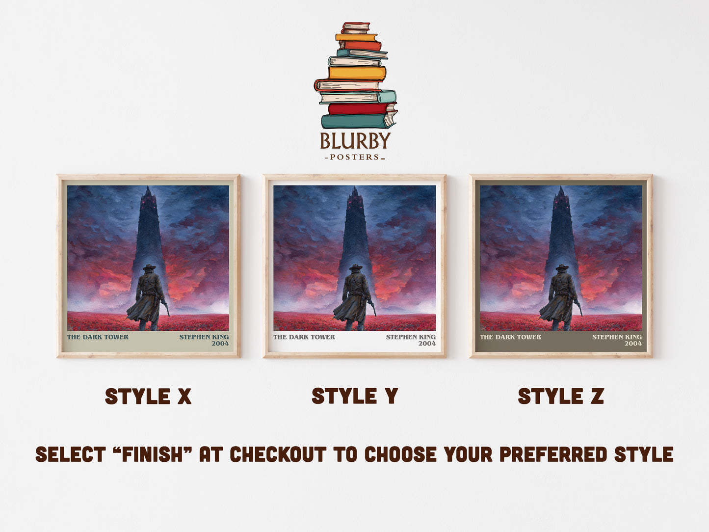 The Dark Tower literary art print colour and style options – Stephen King book art