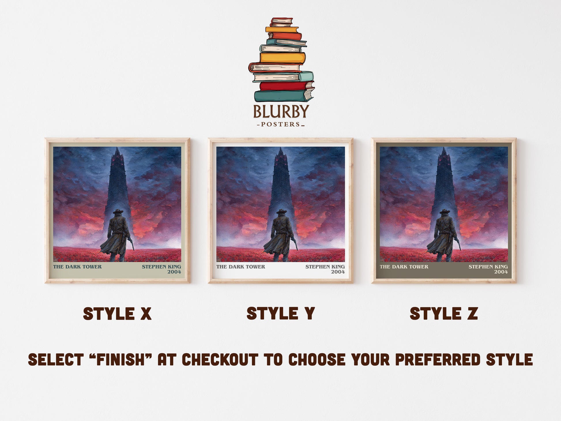 The Dark Tower literary art print colour and style options – Stephen King book art