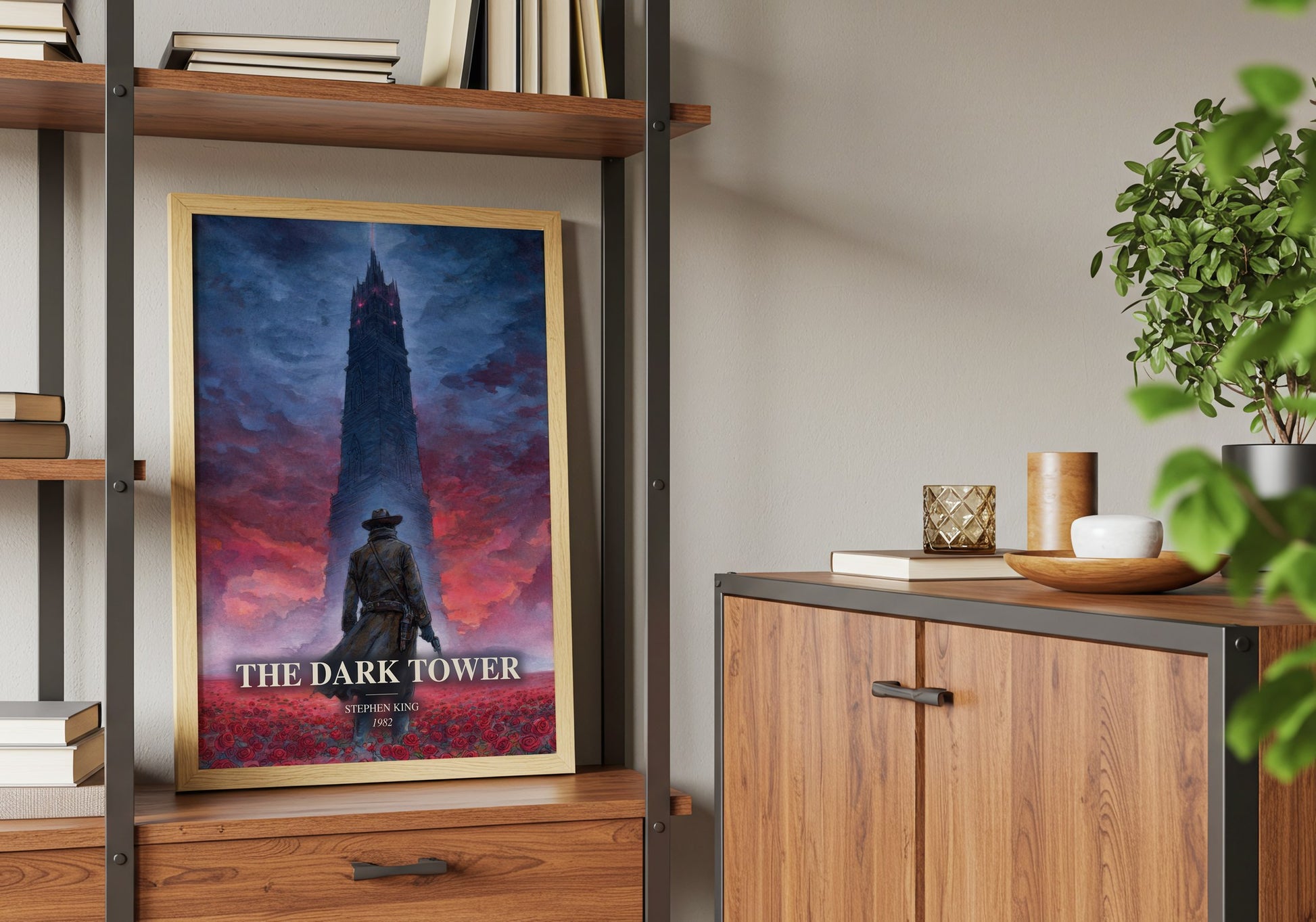 The Dark Tower book watercolour illustration paper finish options – matte satin gloss