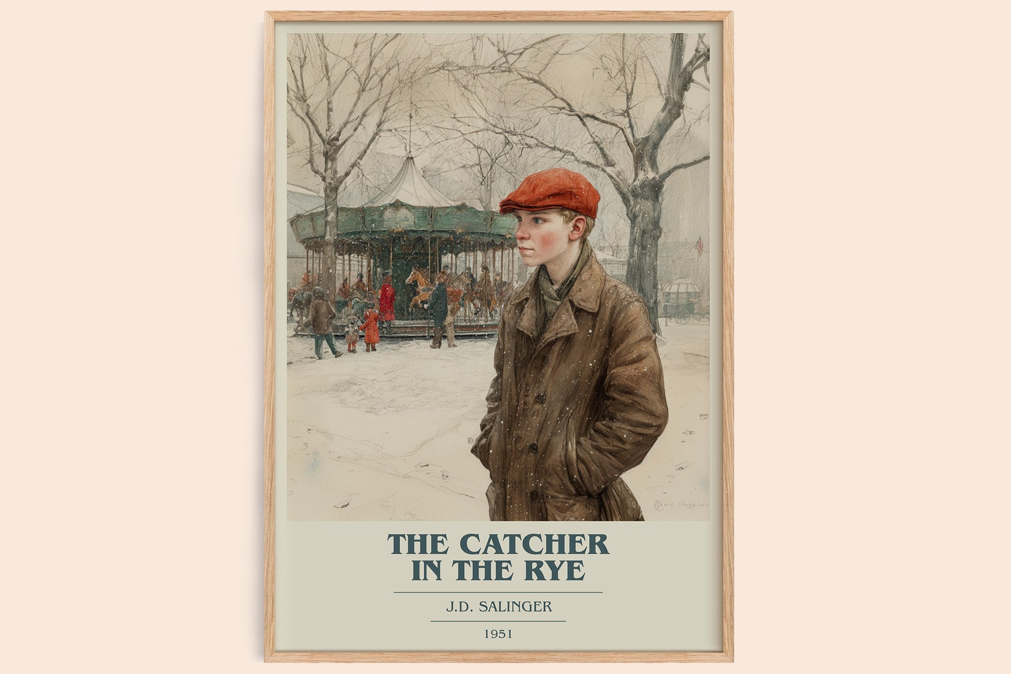 The Catcher in the Rye Book Cover Poster by J. D. Salinger