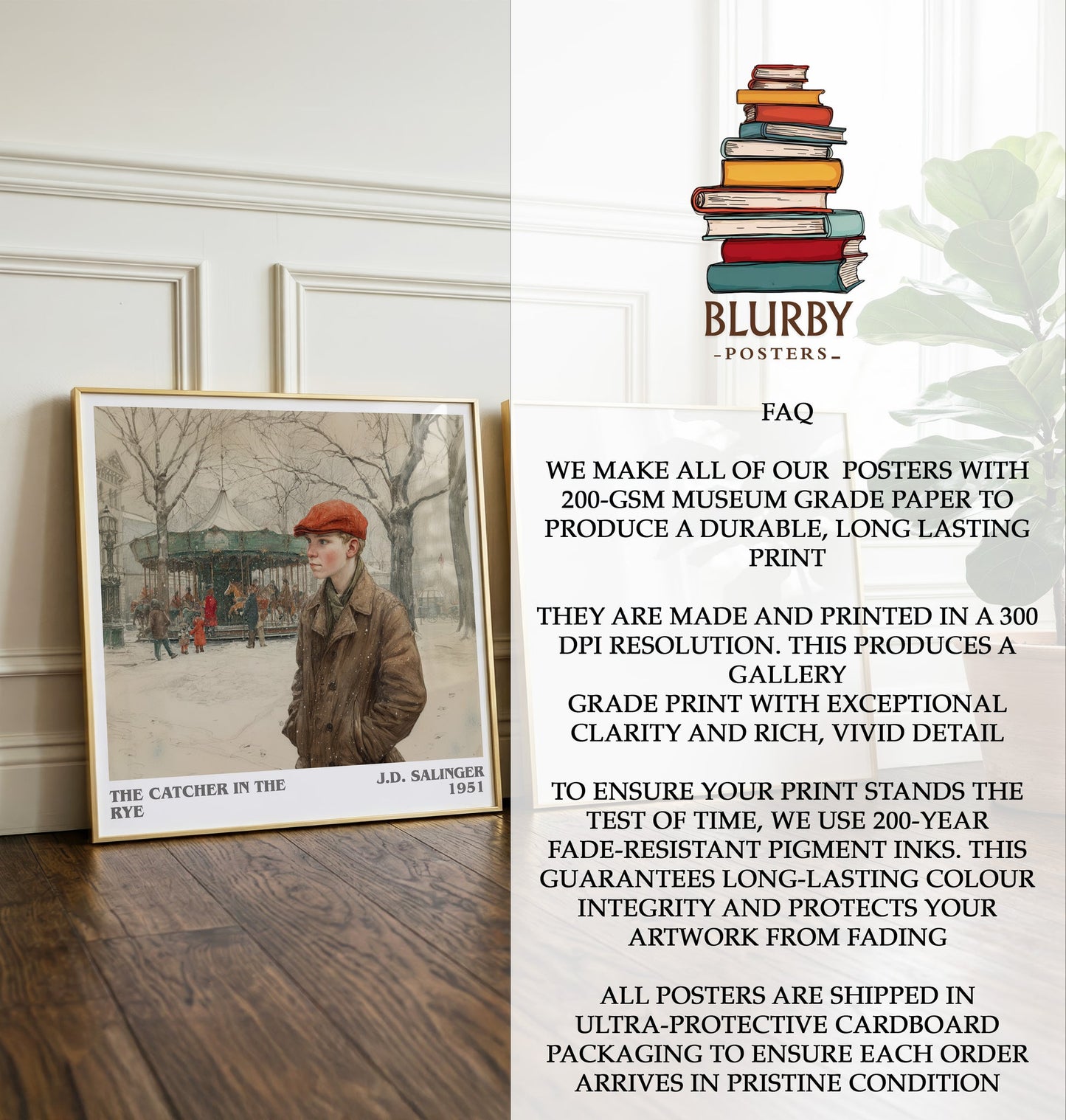 The Catcher in the Rye Literary Art Print by J. D. Salinger