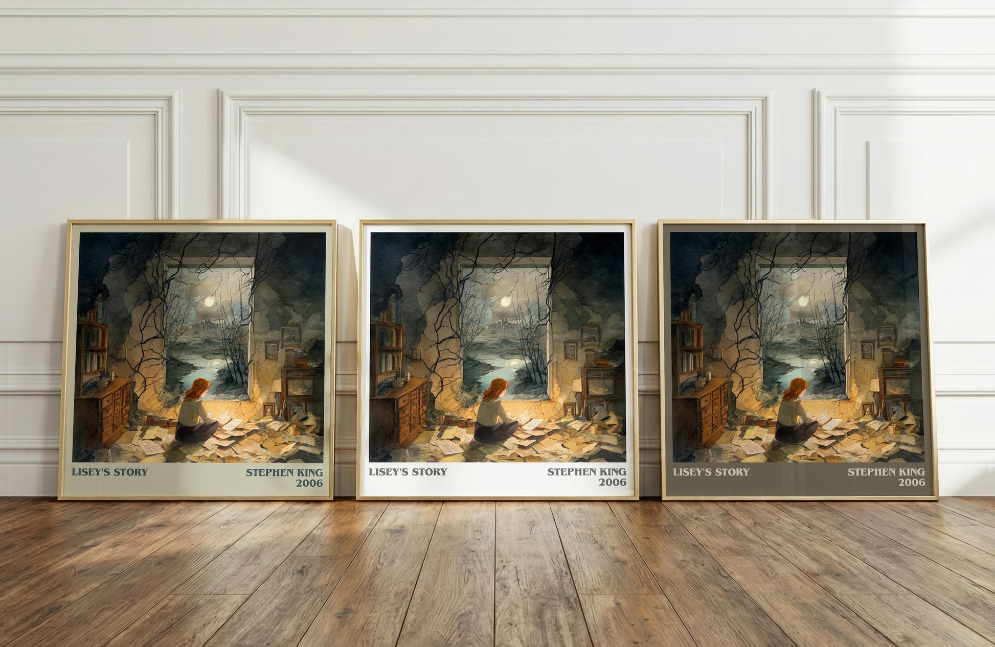 Lisey's Story literary print framed by window – literary home decor