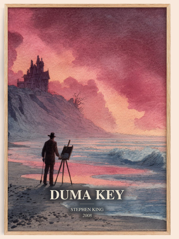 Duma Key watercolour book poster by Stephen King – framed literary art print