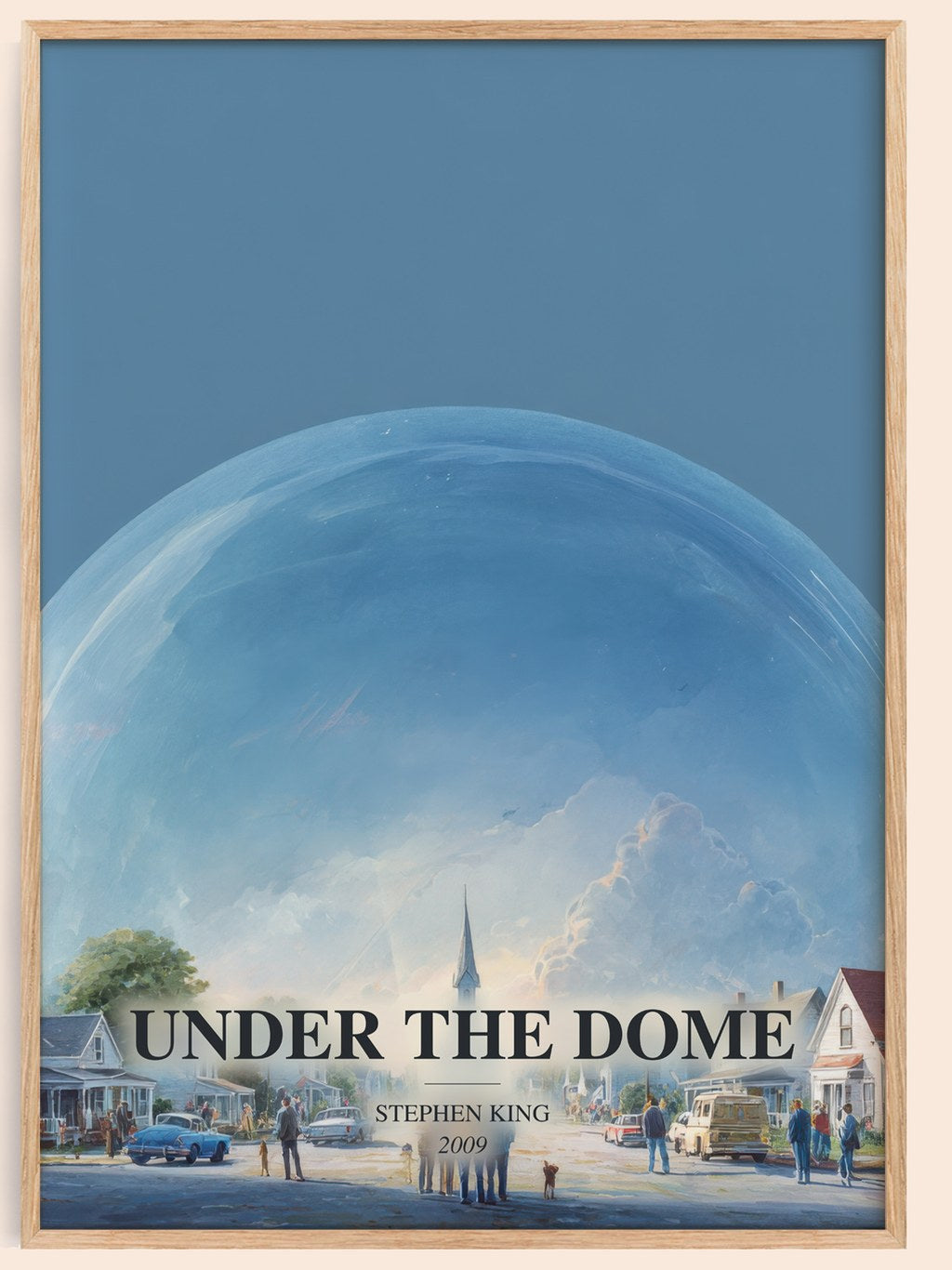 Under The Dome watercolour book poster by Stephen King – framed literary art print