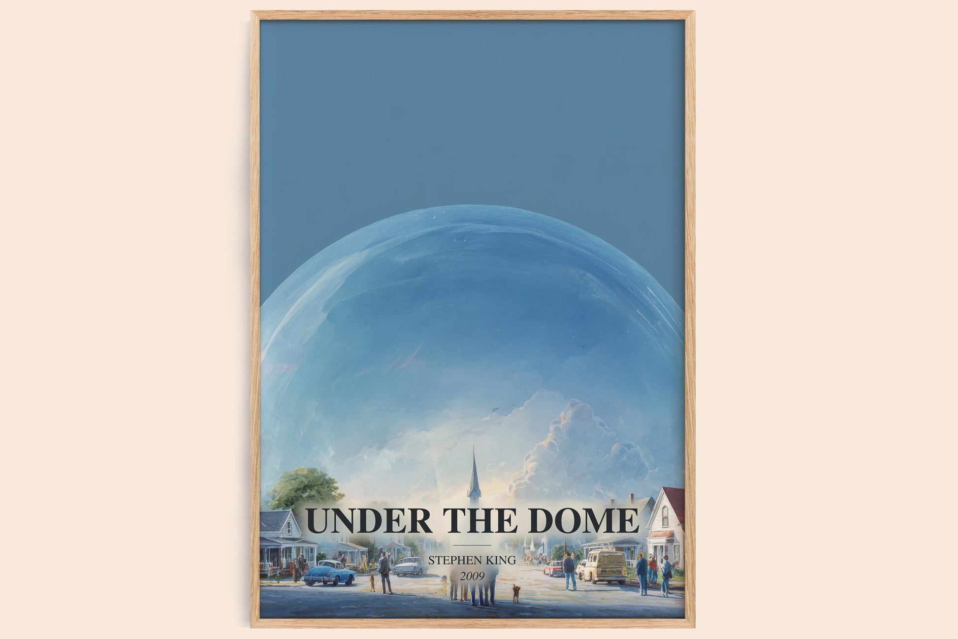 Under The Dome watercolour book poster by Stephen King – framed literary art print