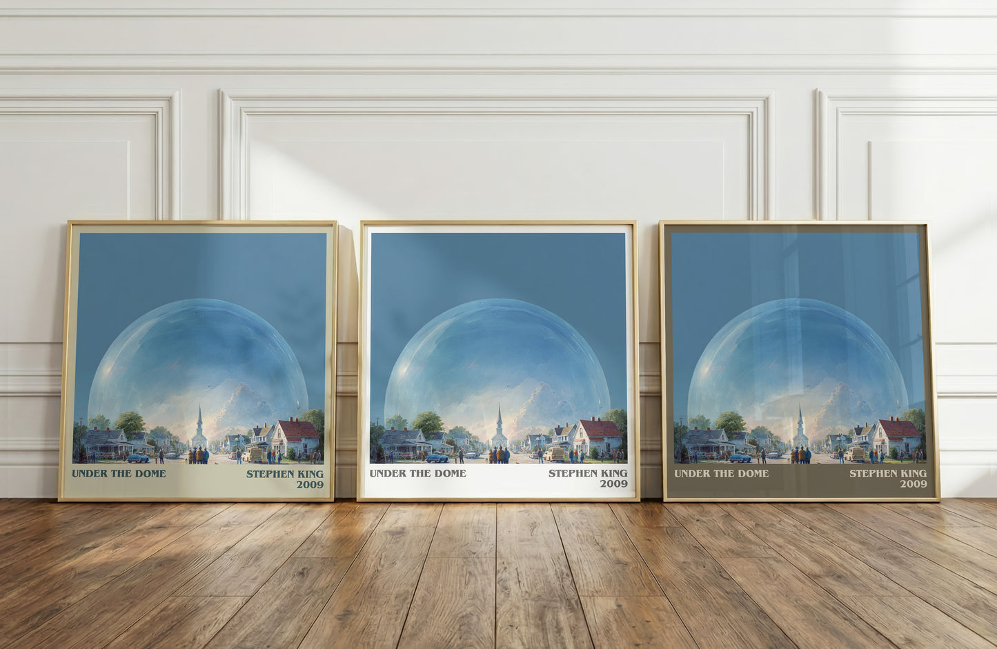 Under the Dome literary print framed by window – literary home decor