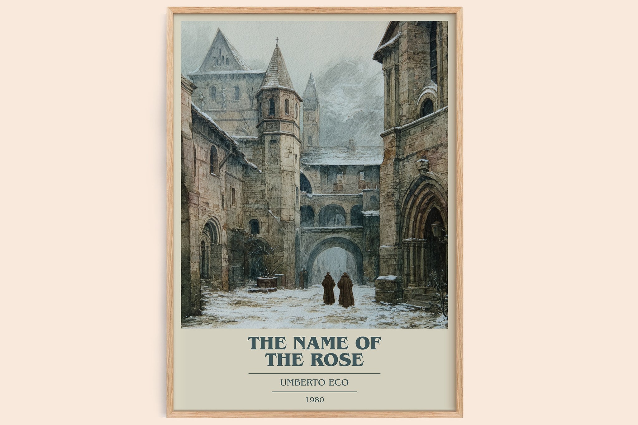The Name of the Rose Book Cover Poster by Umberto Eco