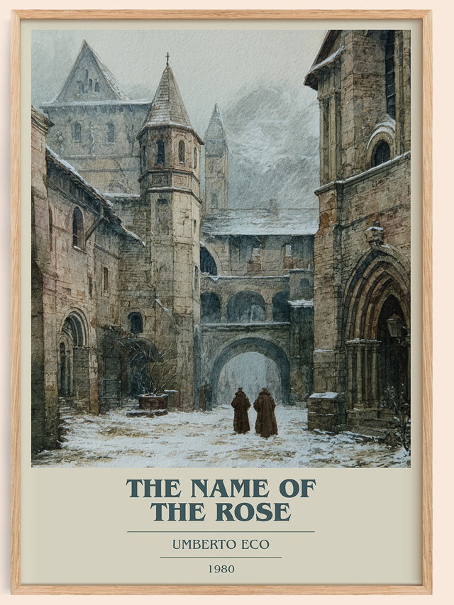 The Name of the Rose Book Cover Poster by Umberto Eco