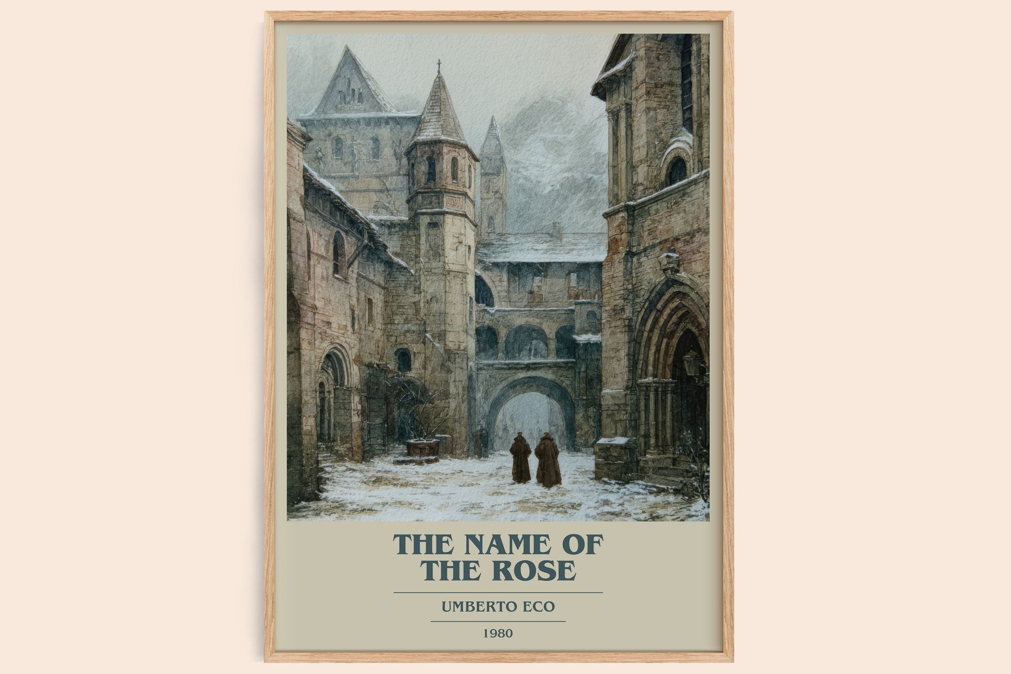 The Name of the Rose Book Cover Poster by Umberto Eco