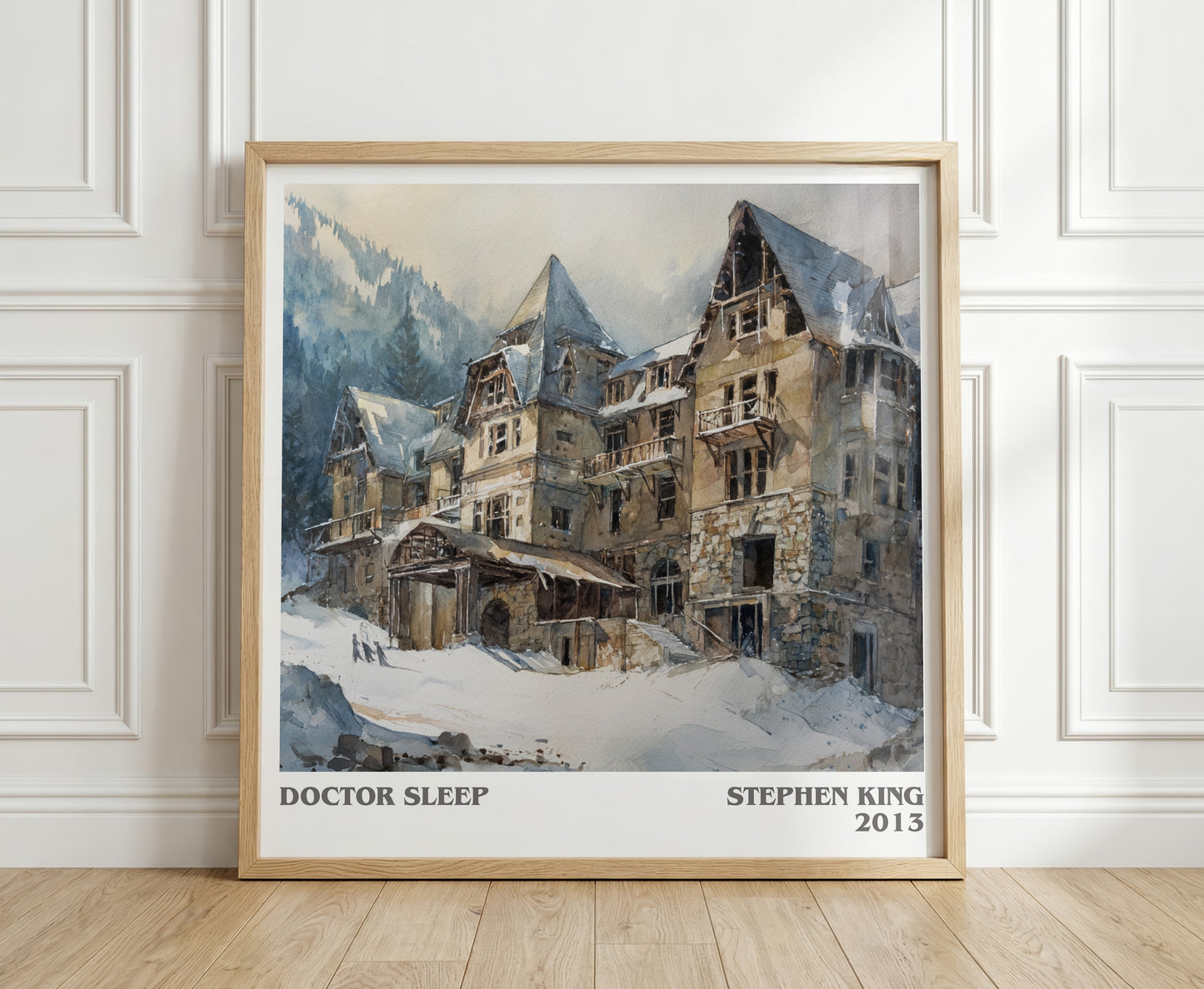 Doctor Sleep literary print in frame leaning in hallway – horror wall art