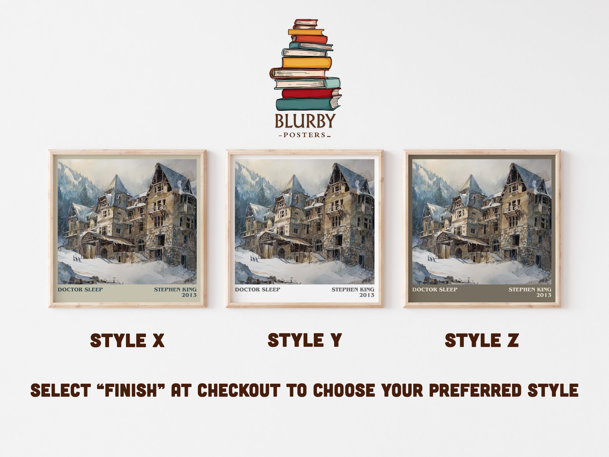 Doctor Sleep literary art print colour and style options – Stephen King book art