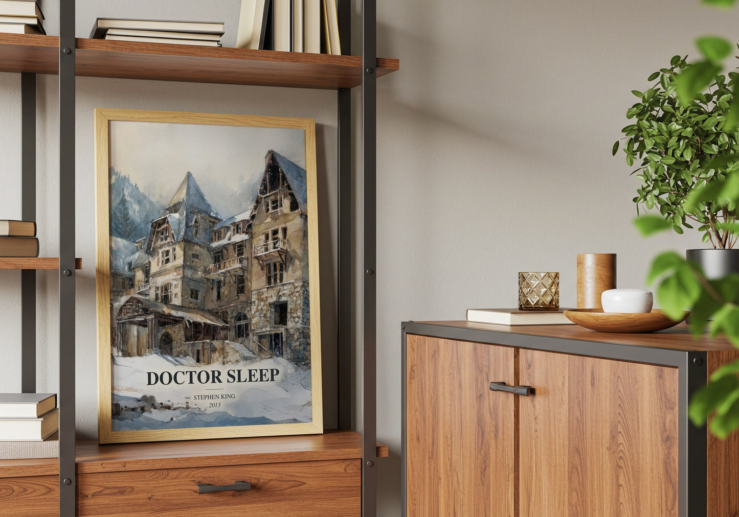 Doctor Sleep book watercolour illustration paper finish options – matte satin gloss
