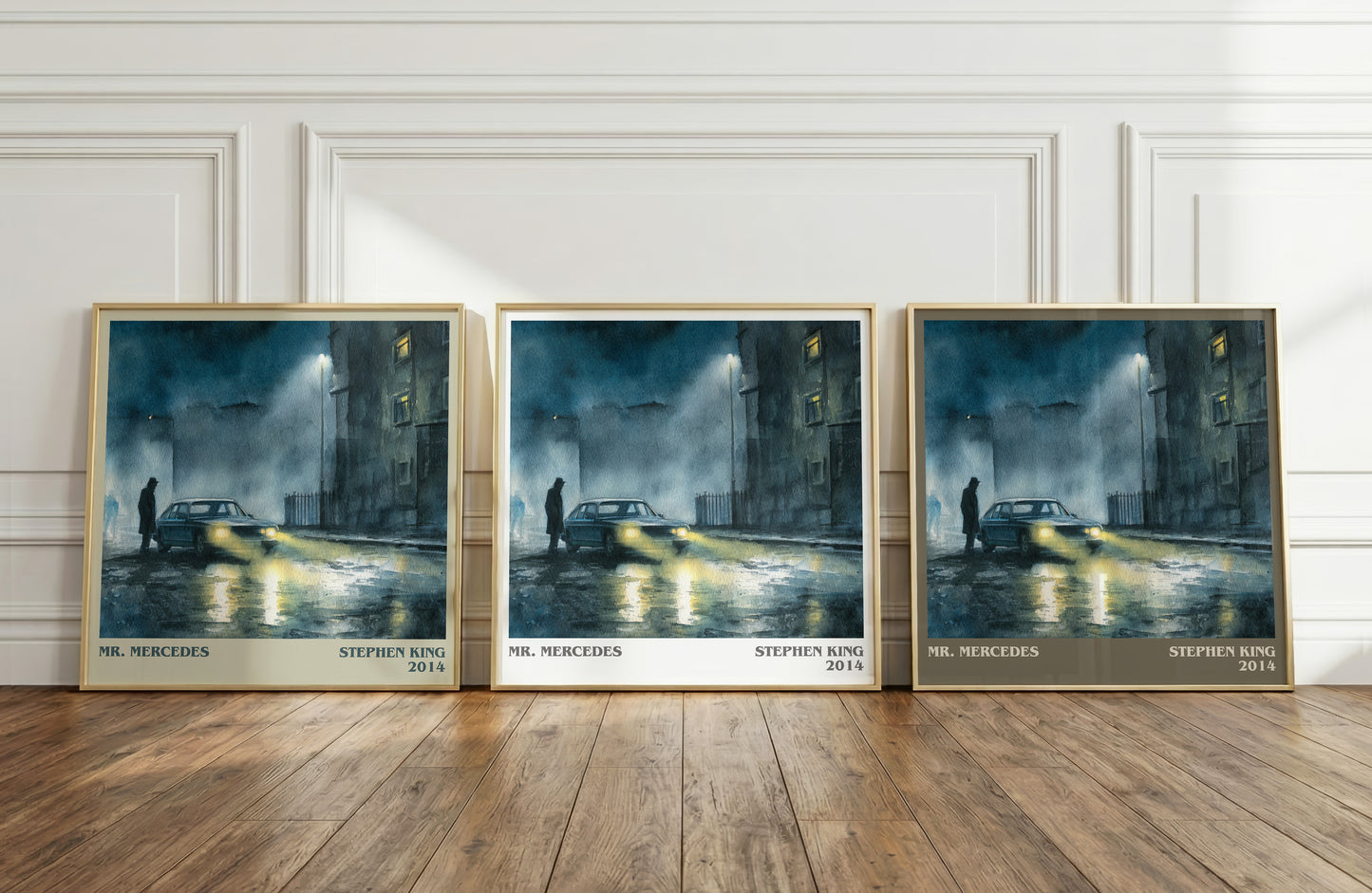 Mr. Mercedes literary print framed by window – literary home decor