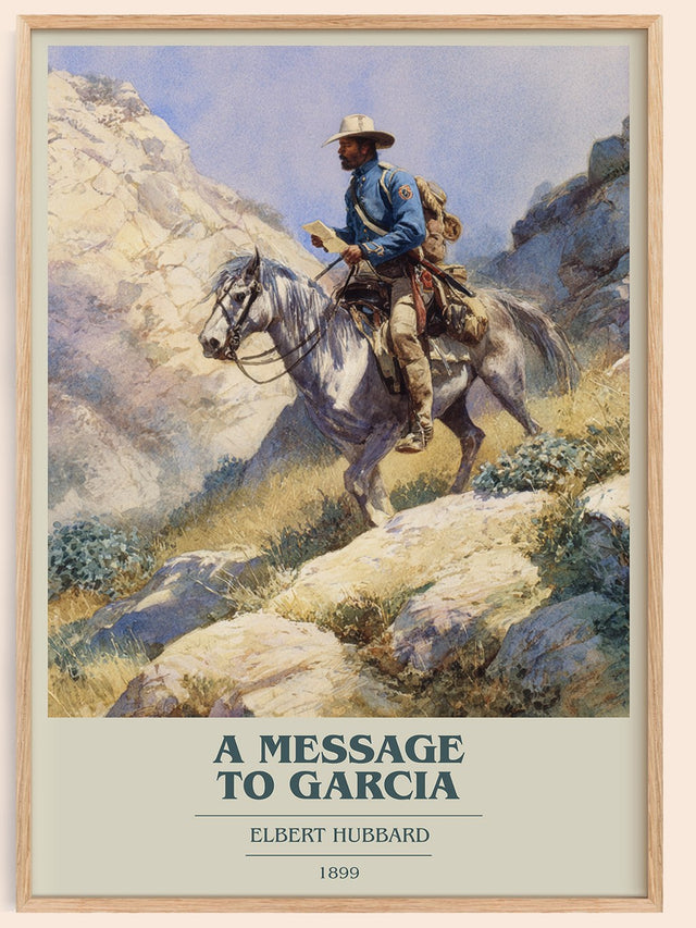 A Message to Garcia Book Cover Poster by Elbert Hubbard