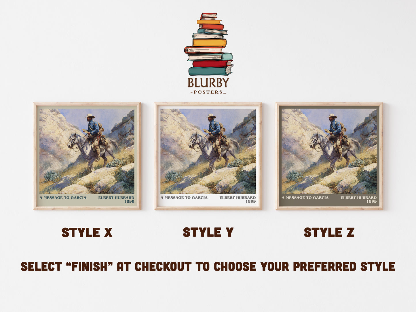 A Message to Garcia literary art print colour and style options – Elbert Hubbard book art