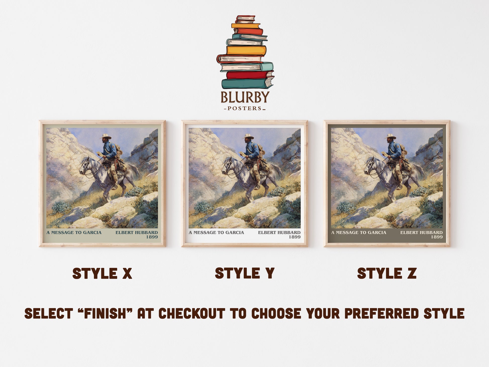 A Message to Garcia literary art print colour and style options – Elbert Hubbard book art