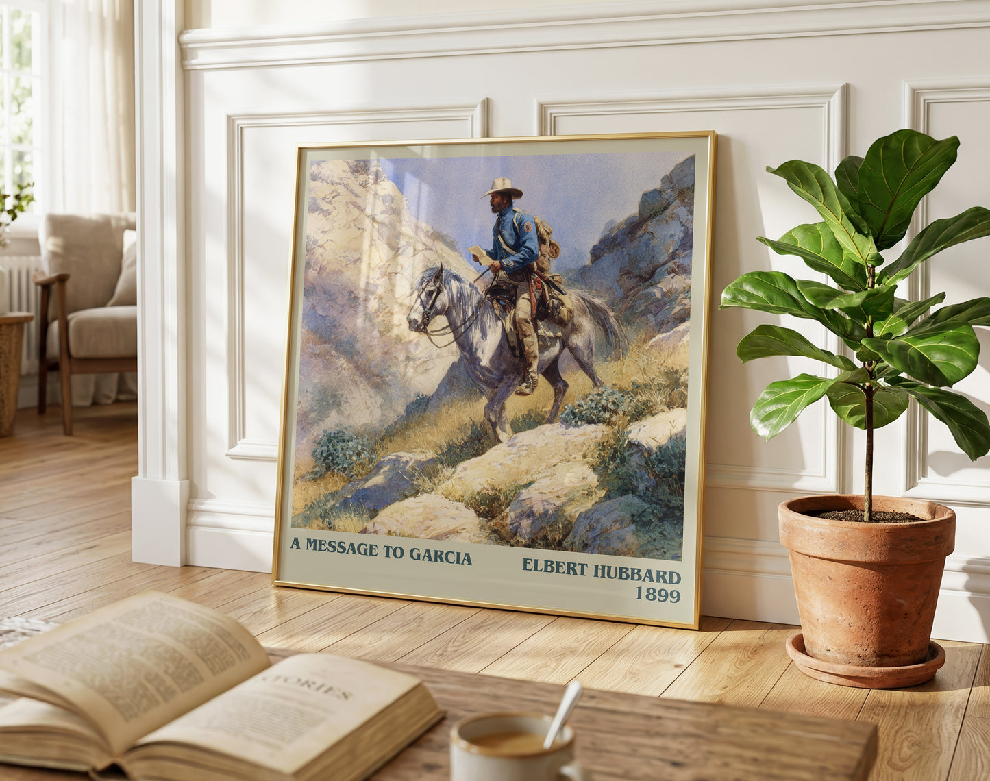 A Message to Garcia literary poster paired in gallery wall – literary art prints