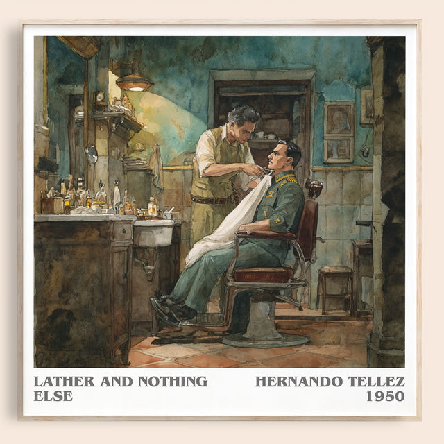 Lather And Nothing Else Literary Art Print by Hernando Tellez