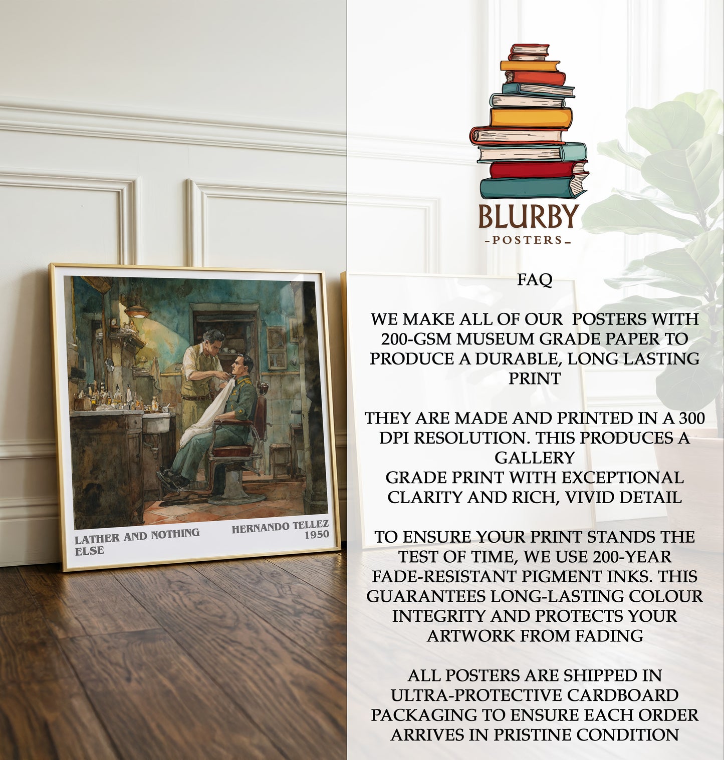 Lather And Nothing Else Literary Art Print by Hernando Tellez
