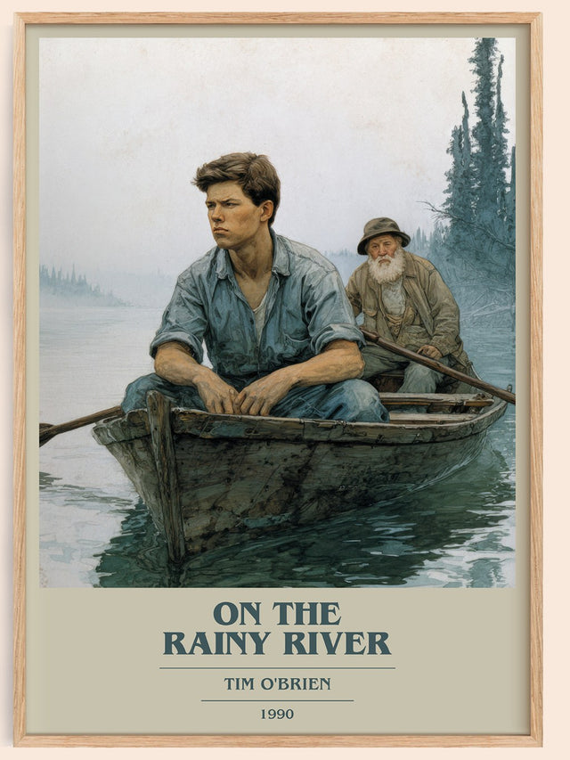 On The Rainy River Book Cover Poster by Tim O'Brien