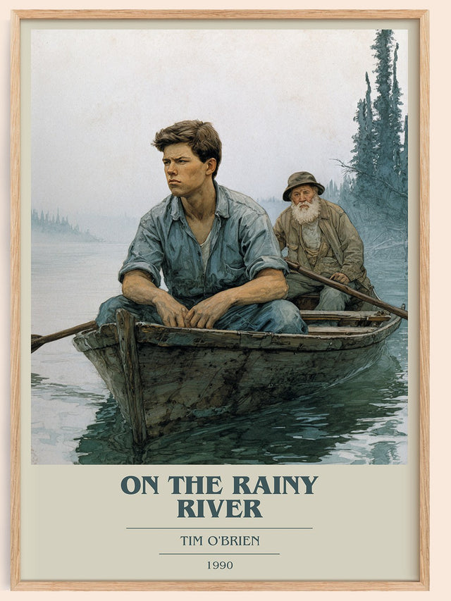 On The Rainy River Book Cover Poster by Tim O'Brien