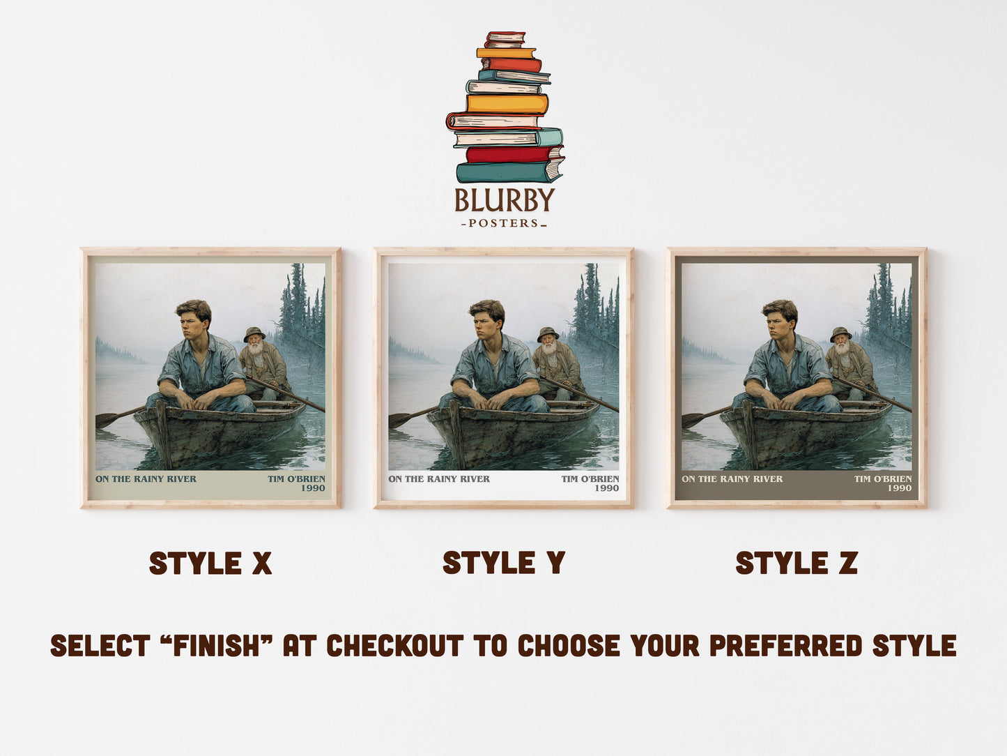 On The Rainy River literary art print colour and style options – Tim O'Brien book art