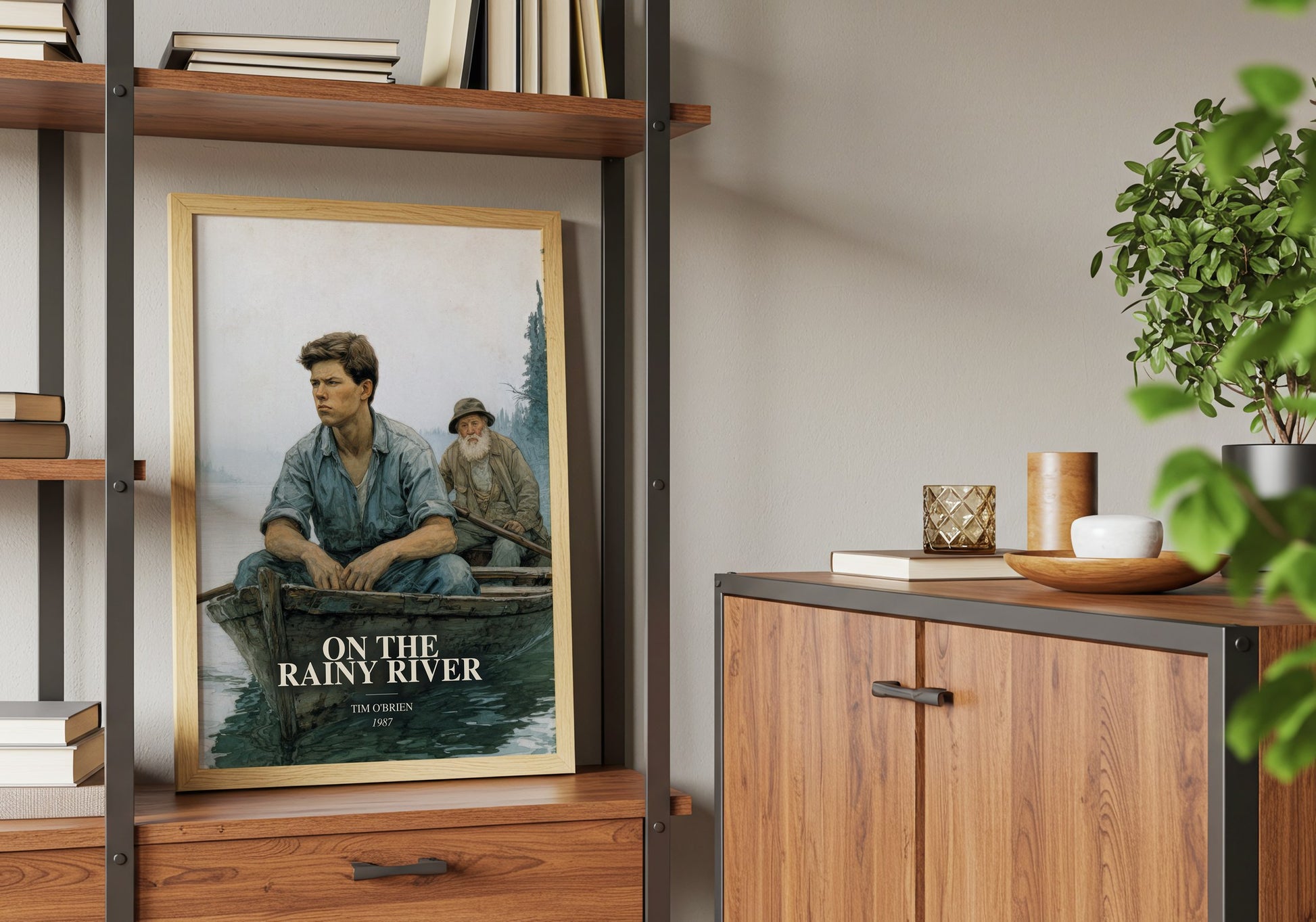 On The Rainy River book watercolour illustration paper finish options – matte satin gloss