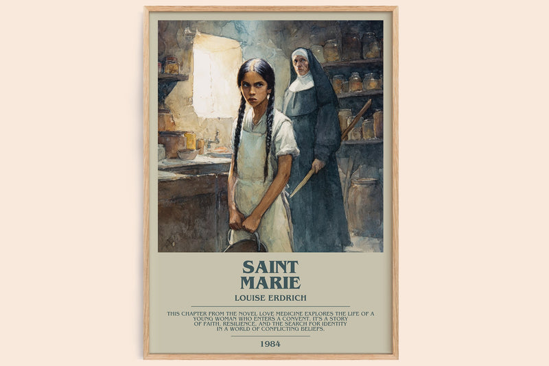 Saint Marie Bookish Wall Art by Louise Erdrich (Modern style)