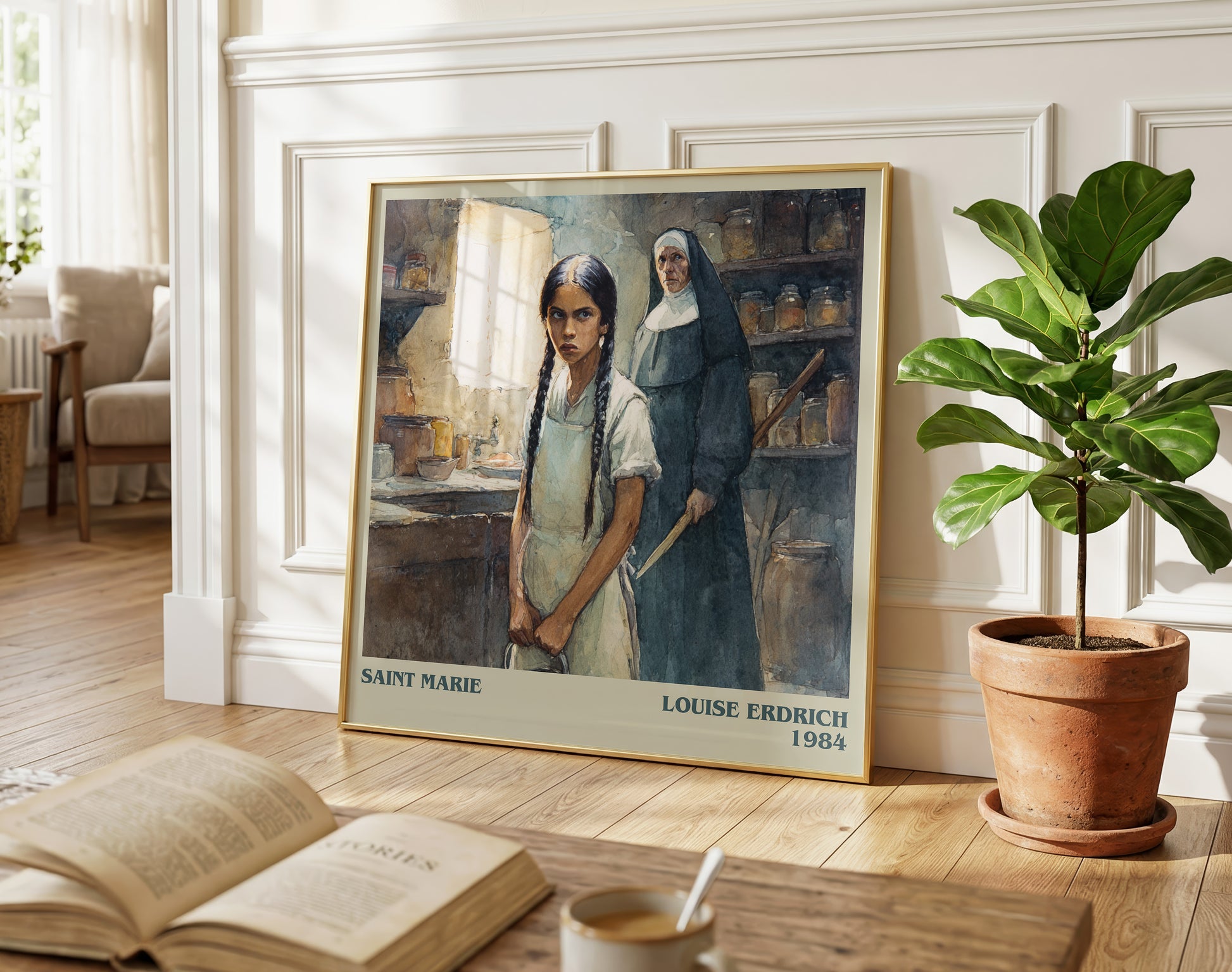 Saint Marie literary poster paired in gallery wall – literary art prints