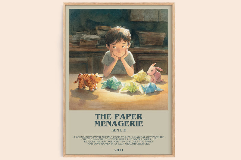 The Paper Menagerie Bookish Wall Art by Ken Liu (Modern style)