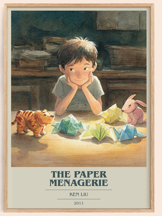 The Paper Menagerie Book Cover Poster by Ken Liu
