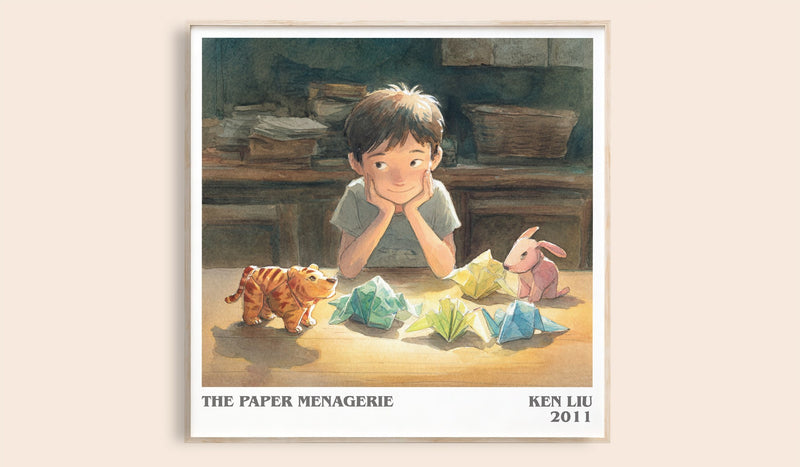 The Paper Menagerie Literary Art Print by Ken Liu (Square style)