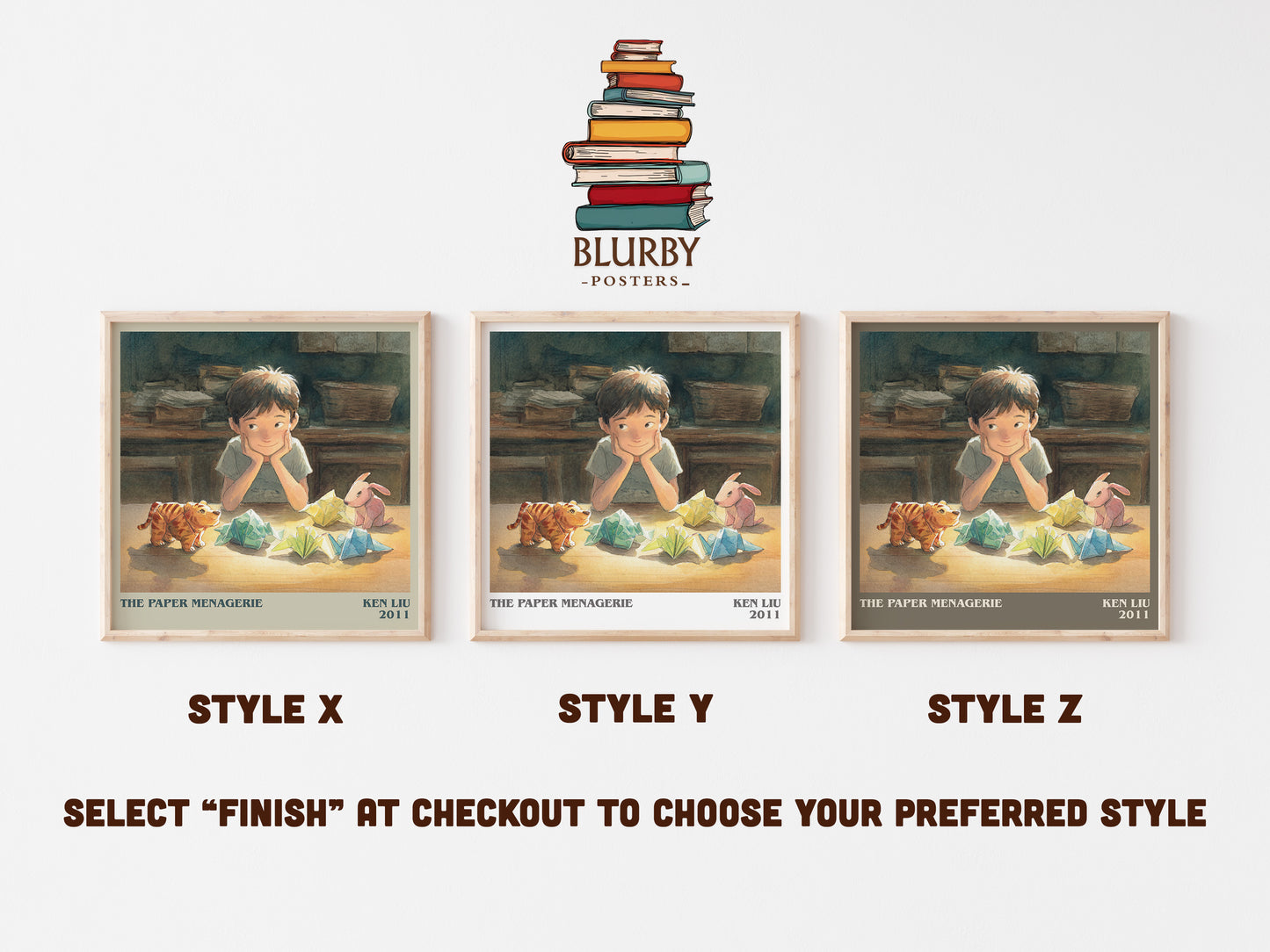 The Paper Menagerie literary art print colour and style options – Ken Liu book art