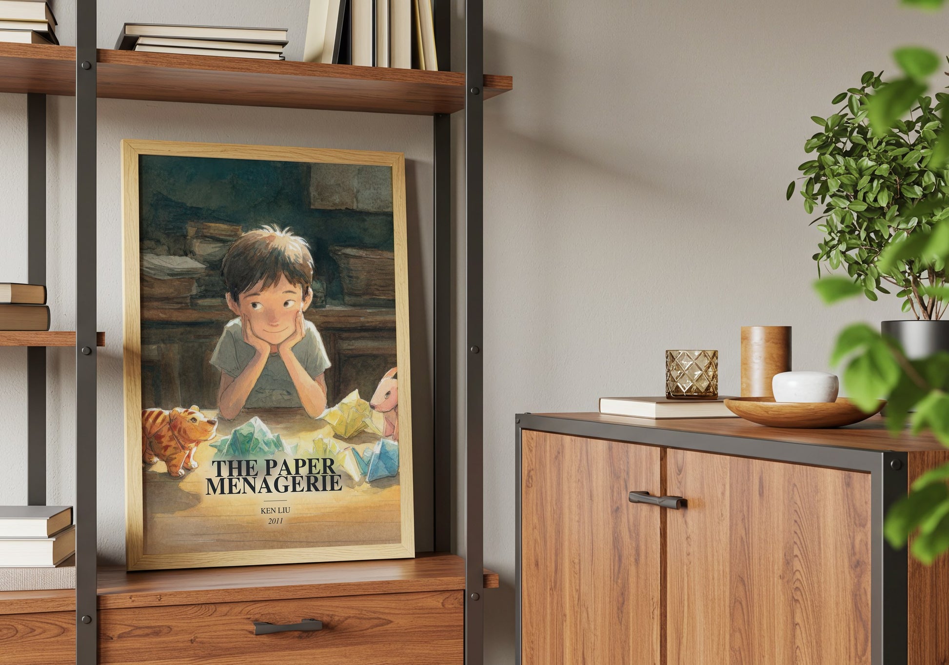 The Paper Menagerie book watercolour illustration paper finish options – matte satin gloss