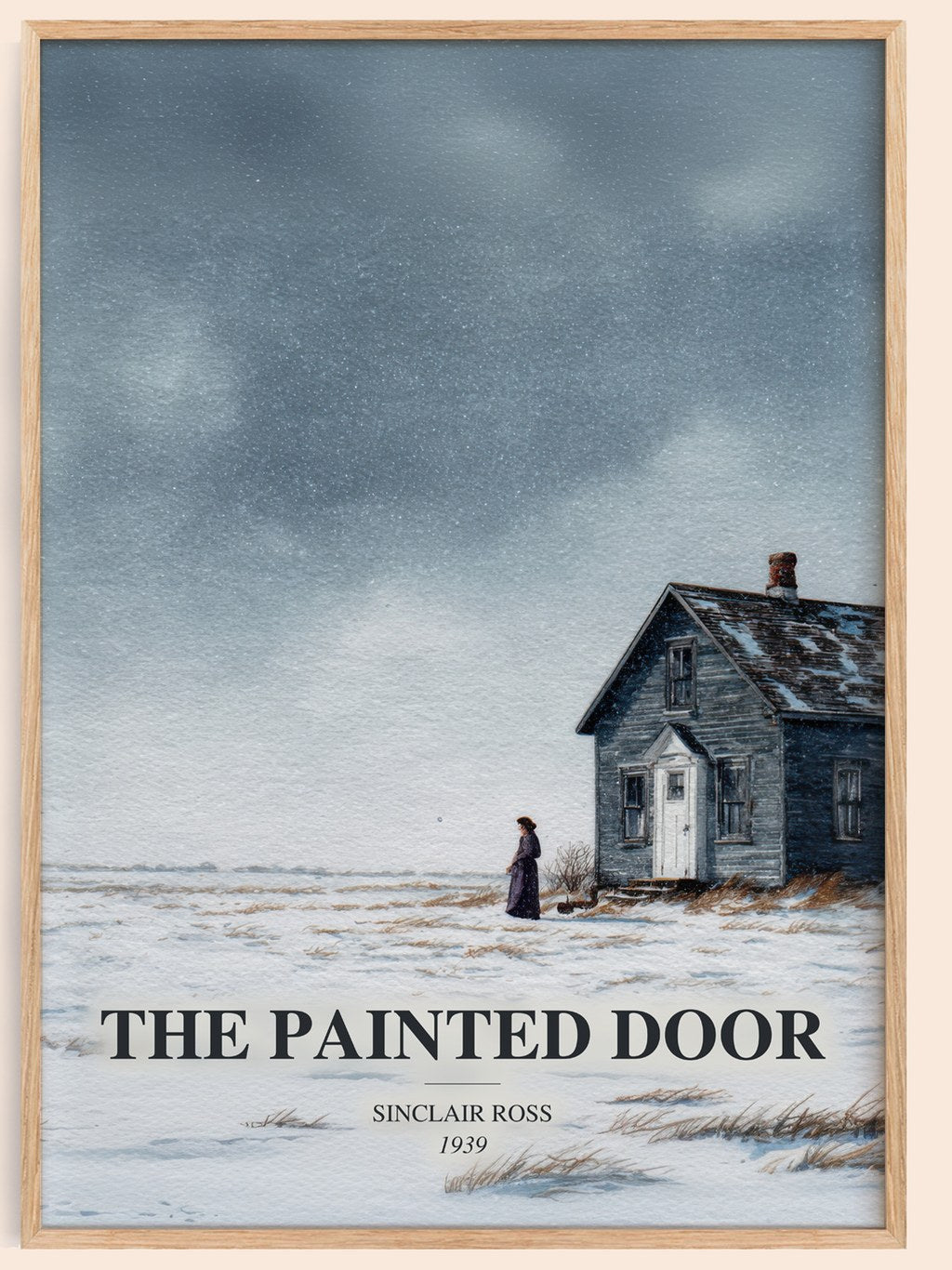 The Painted Door watercolour book poster by Sinclair Ross – framed literary art print