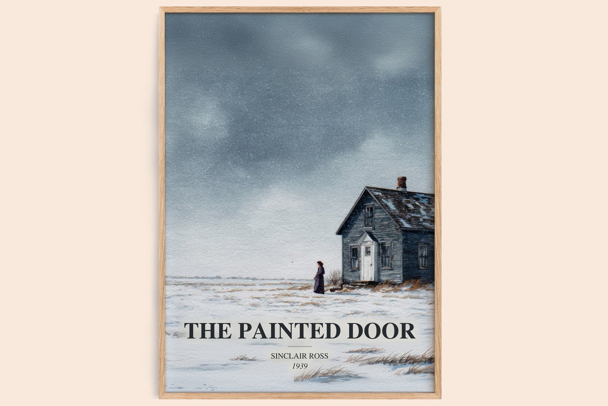 The Painted Door watercolour book poster by Sinclair Ross – framed literary art print