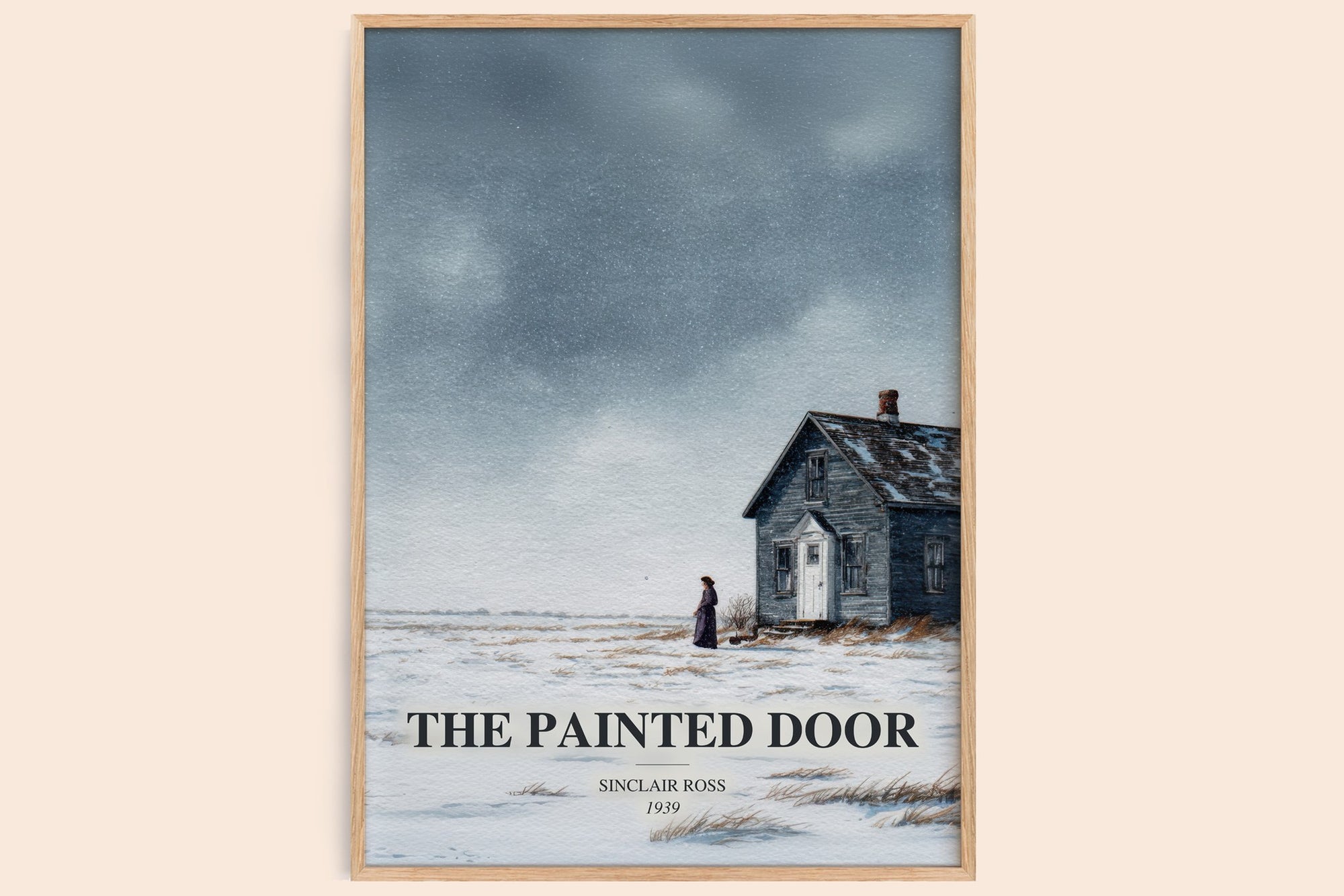 The Painted Door watercolour book poster by Sinclair Ross – framed literary art print