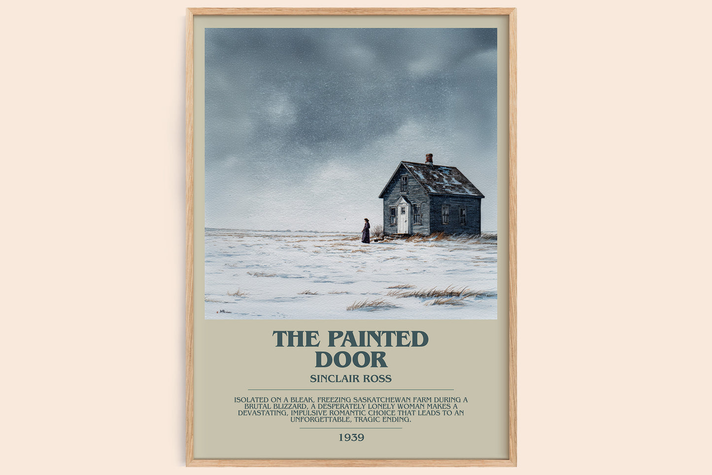 The Painted Door bookish book poster by Sinclair Ross – framed literary art print