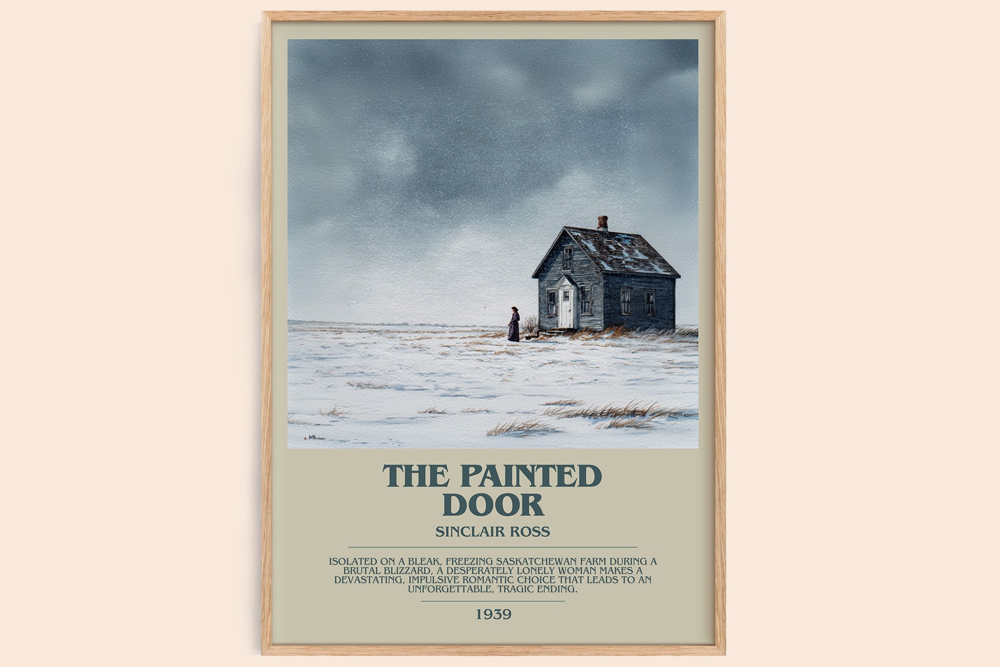 The Painted Door bookish book poster by Sinclair Ross – framed literary art print