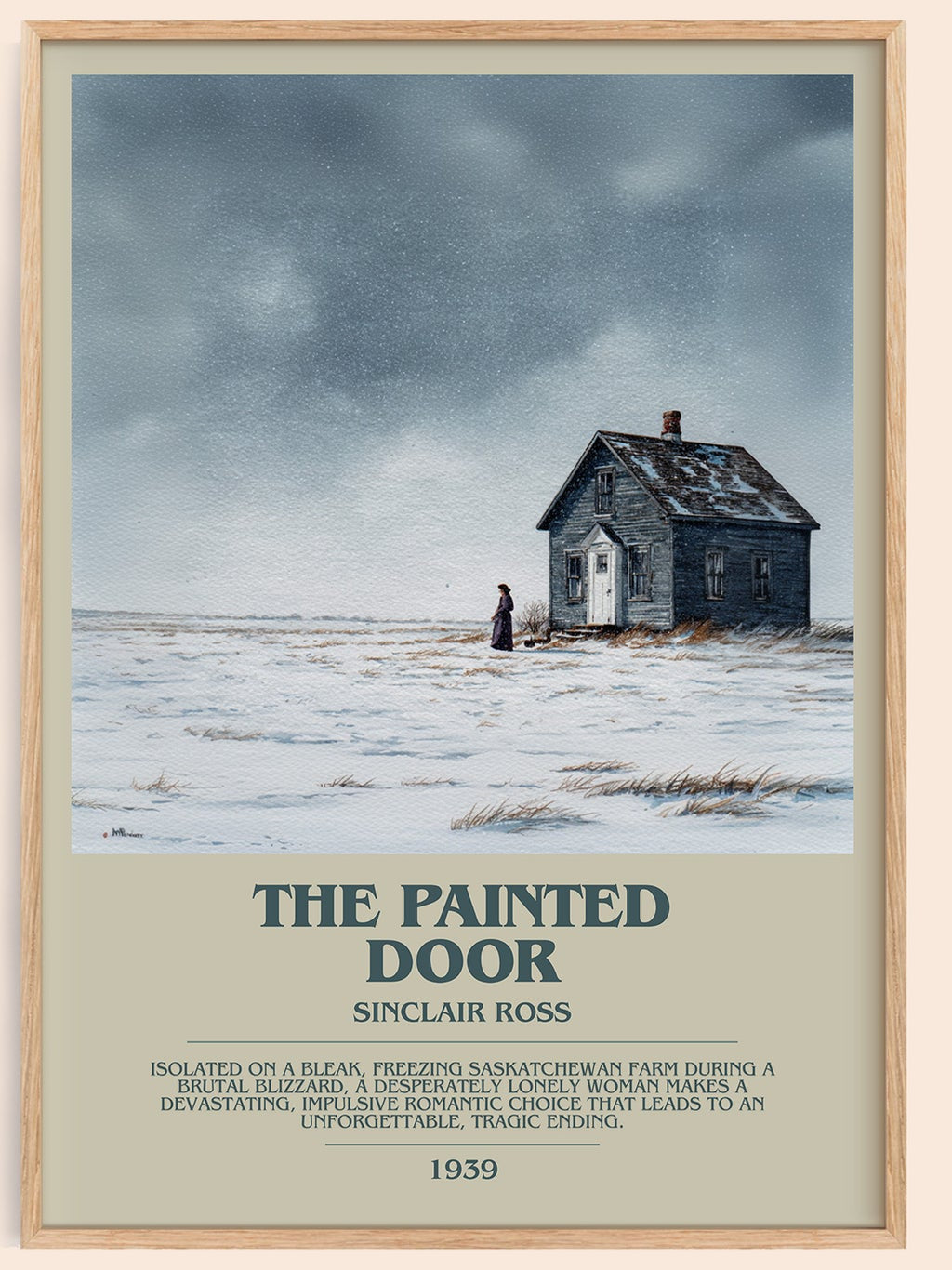 The Painted Door bookish book poster by Sinclair Ross – framed literary art print