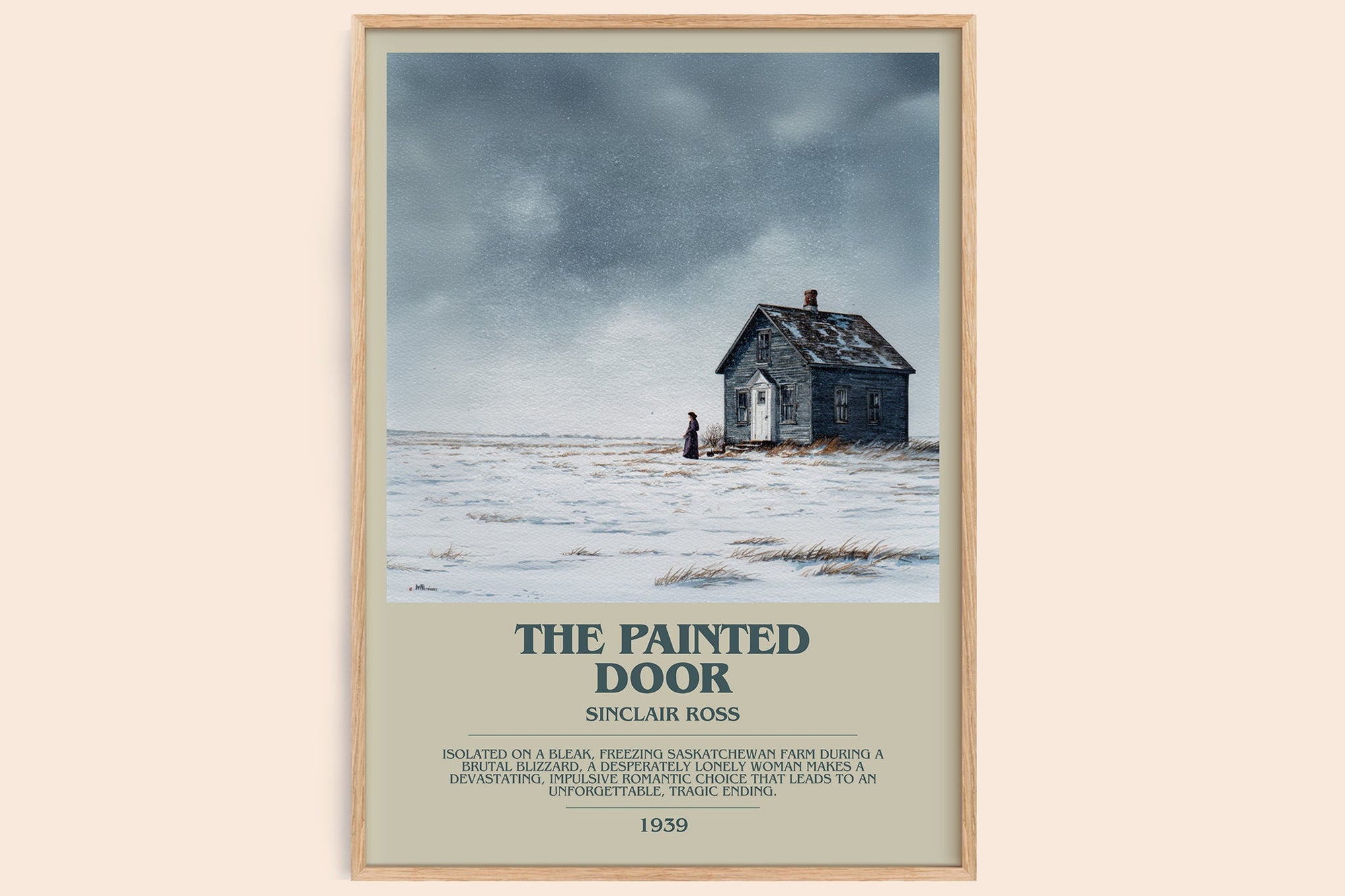 The Painted Door bookish book poster by Sinclair Ross – framed literary art print