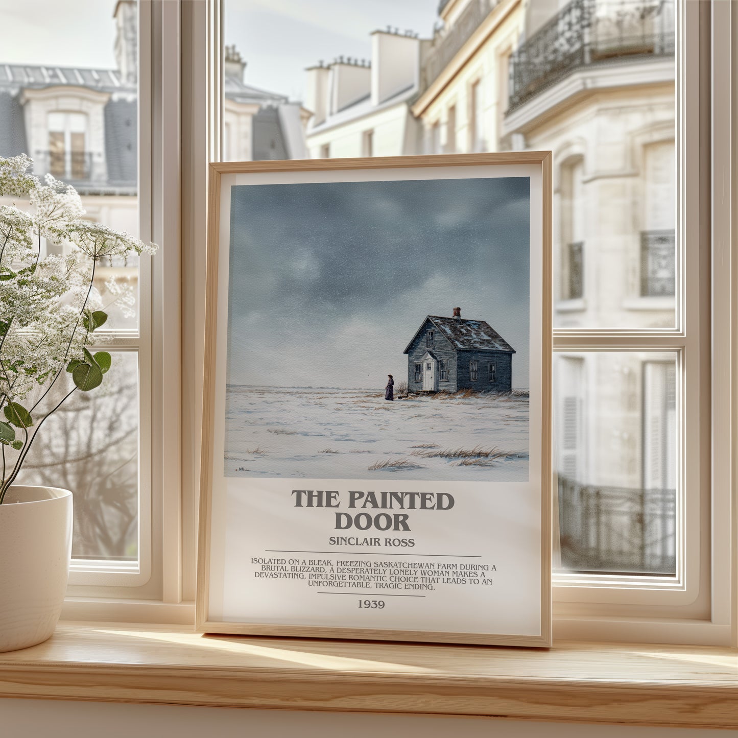 The Painted Door bookish poster colour and style options – Sinclair Ross book art