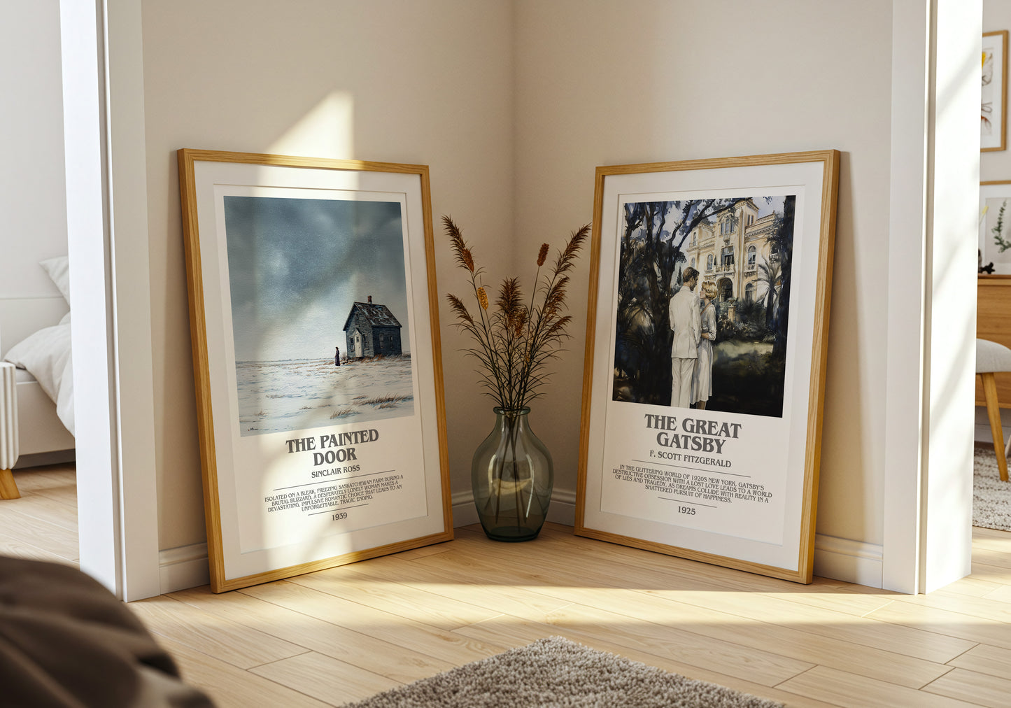 The Painted Door bookish book poster framed on wall – literary fiction wall art