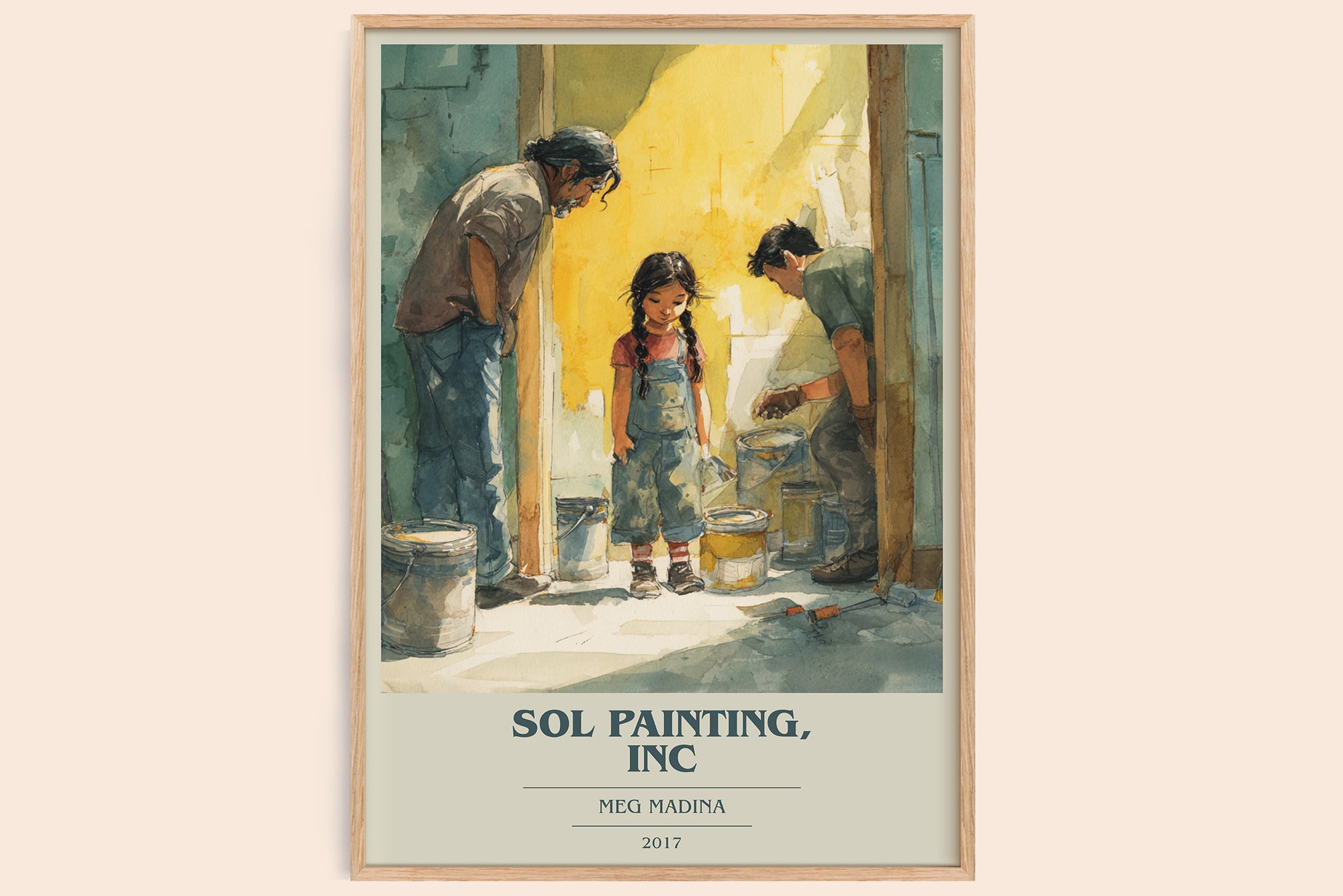 Sol Painting, Inc book cover book poster by Meg Madina – framed literary art print