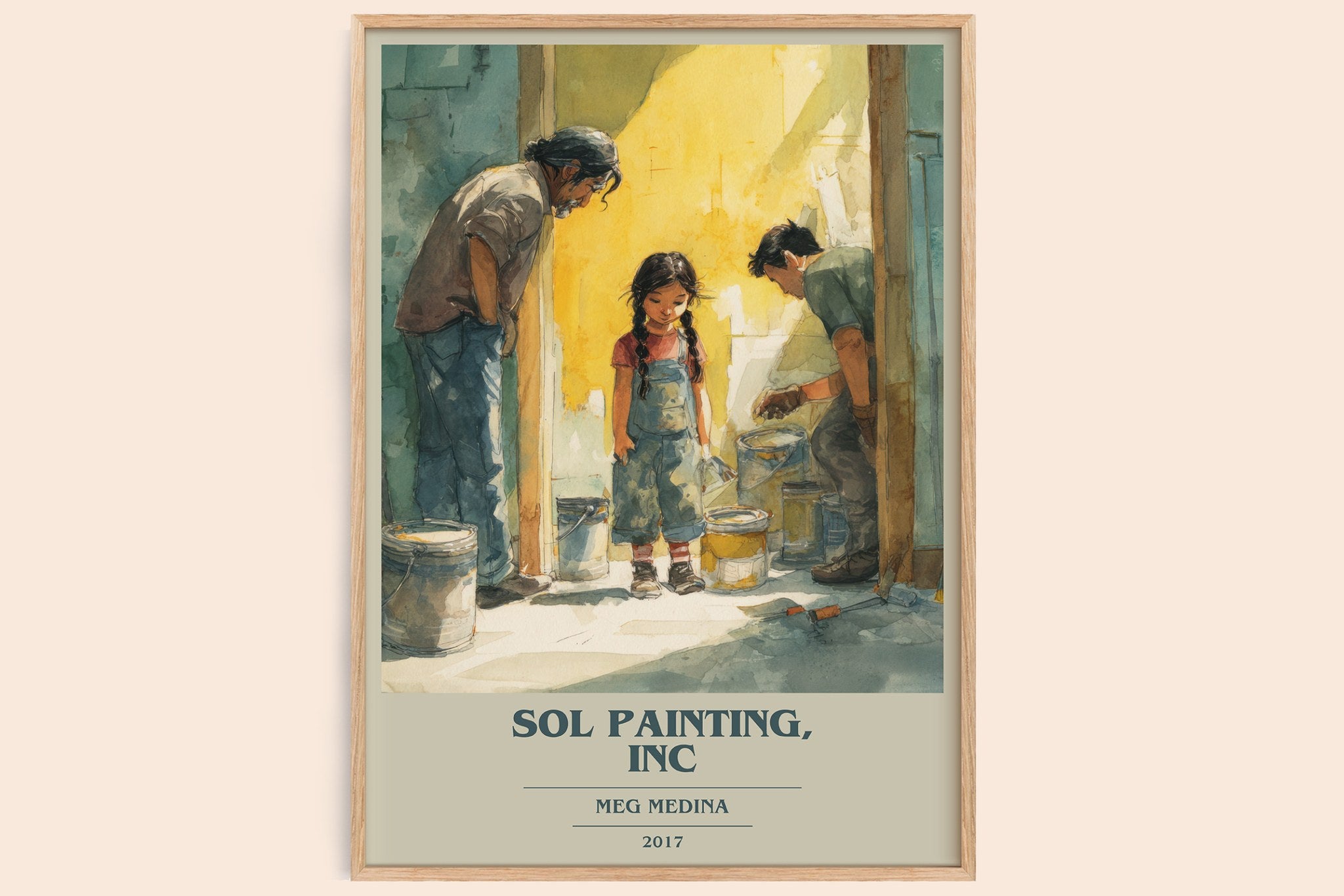 Sol Painting, Inc Book Cover Poster by Meg Madina