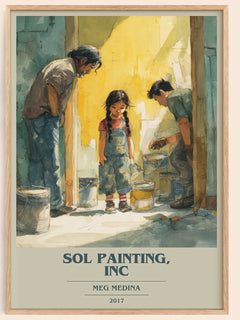 Sol Painting, Inc Book Cover Poster by Meg Madina – framed poster