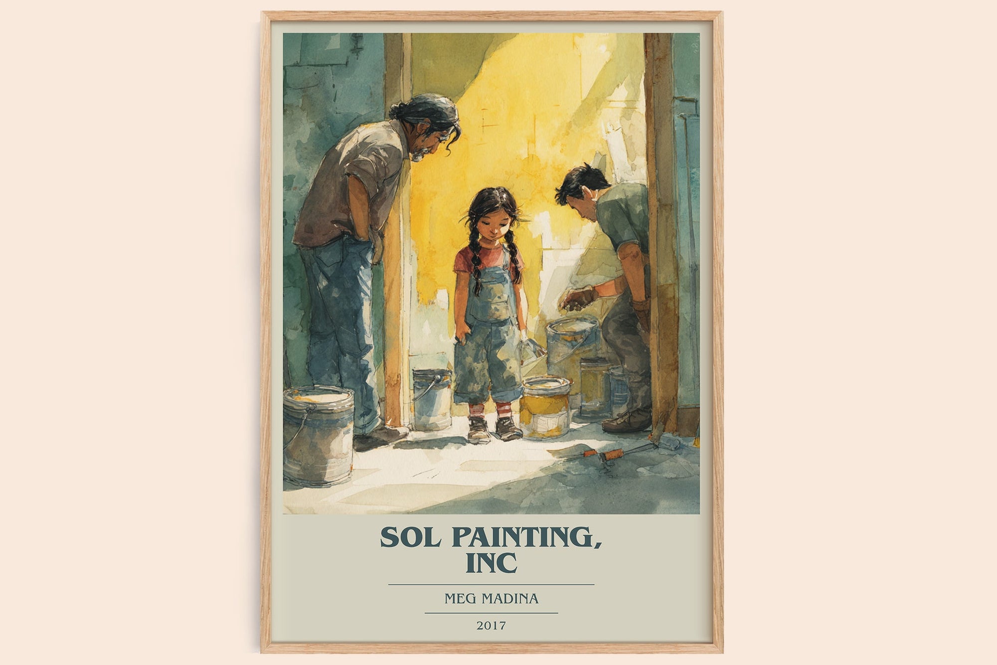 Sol Painting, Inc book cover book poster by Meg Madina – framed literary art print