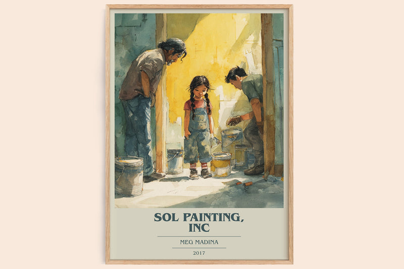 Sol Painting, Inc Book Cover Poster by Meg Madina (Modern Minimalist style)